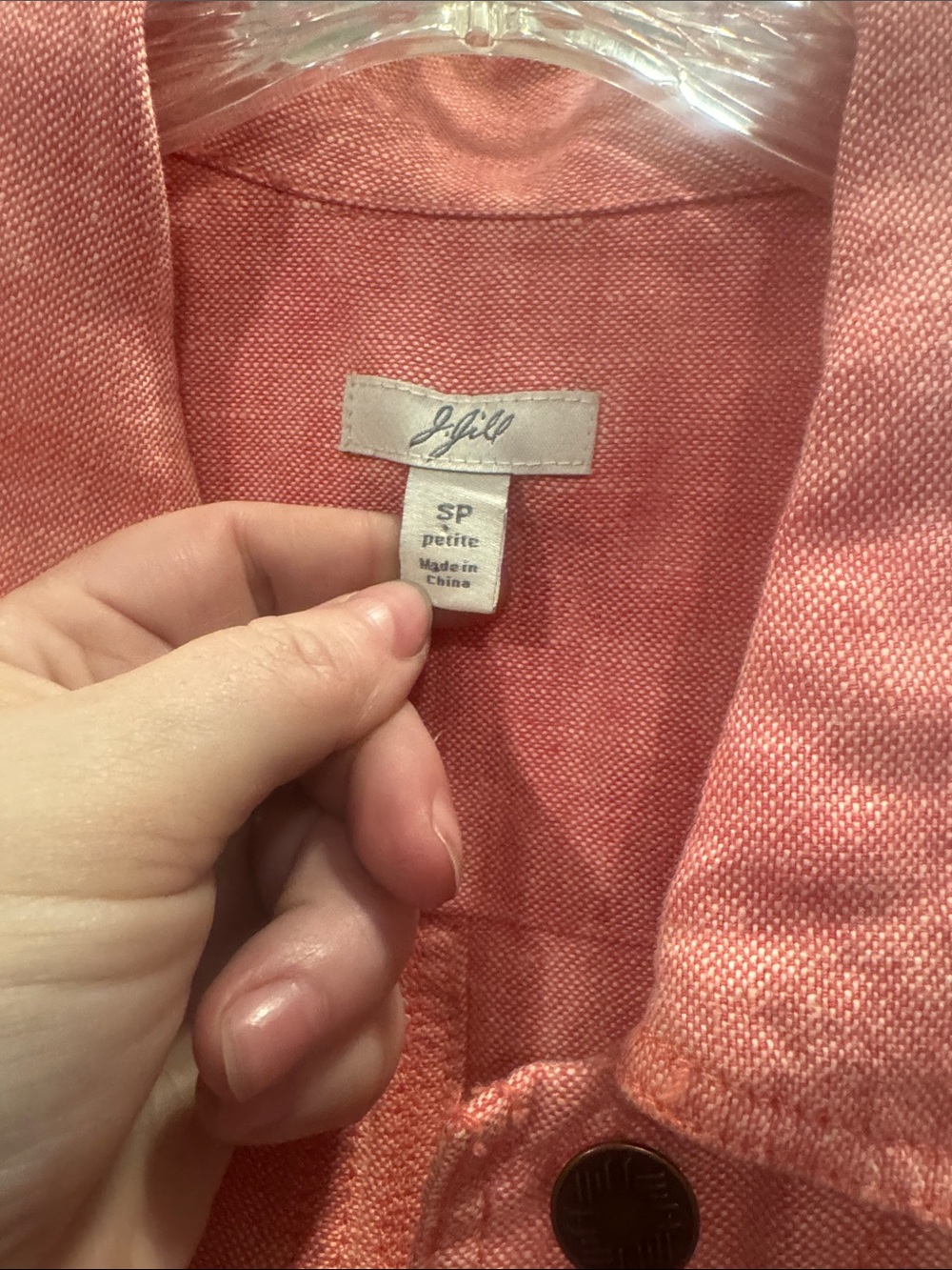 J. Jill Pink Button-Front Linen Jacket - Picture 2 of 6